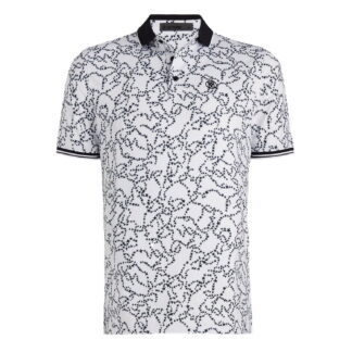 G/FORE Star Dust Rib Collar Tech Jersey Golf Polo Shirt